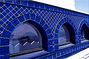 Temple blue tiles